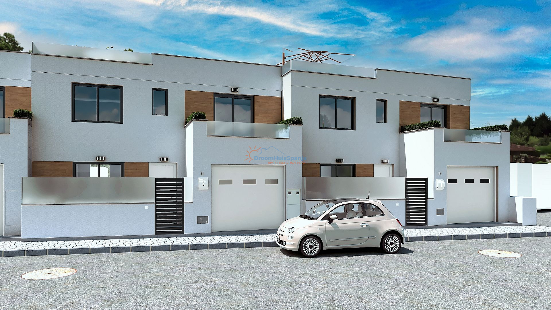 Moderne  3 slaapkamer villa met garage in Los Belones, Cartagena - DroomHuisSpanje