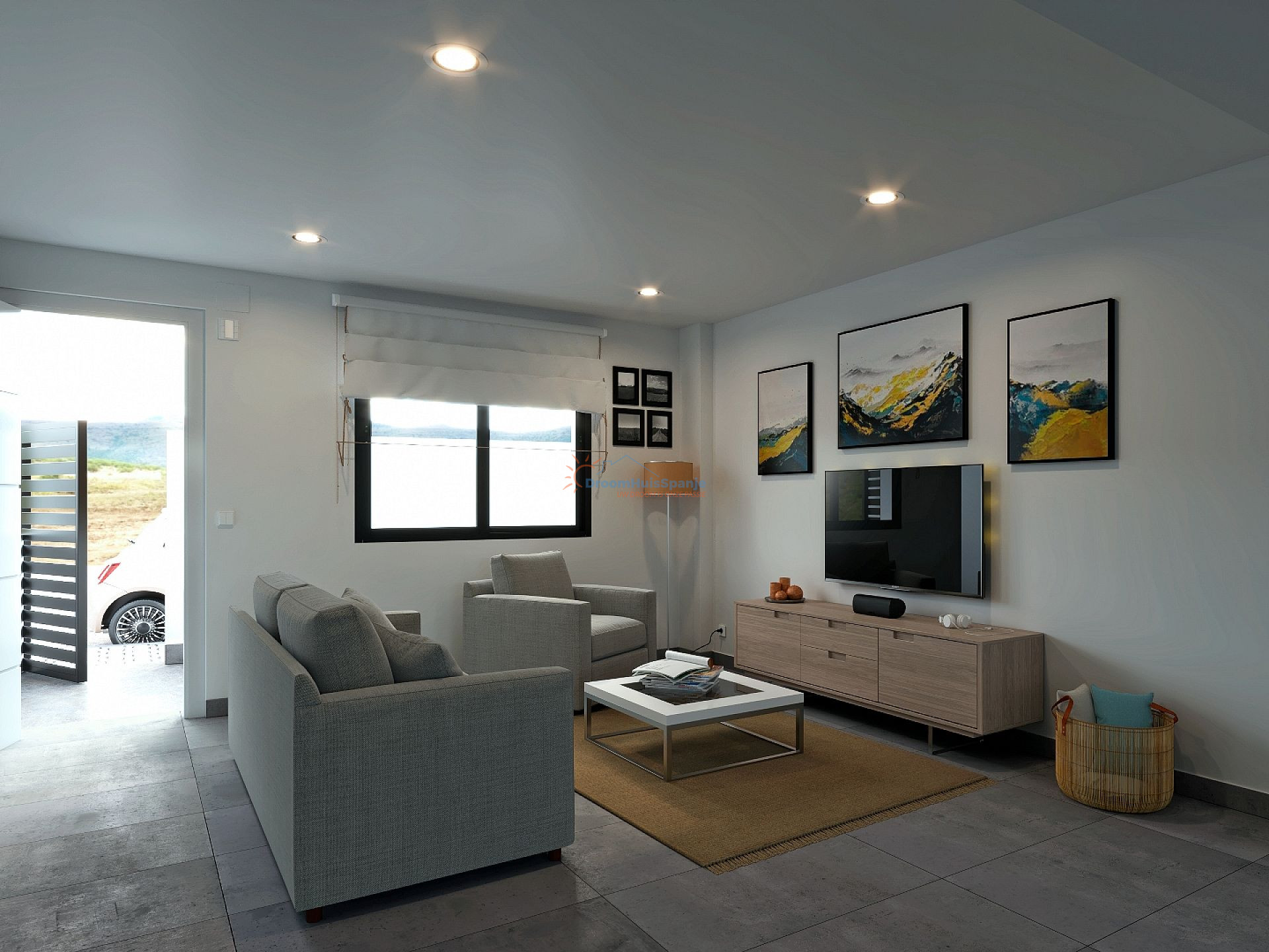 Moderne  3 slaapkamer villa met garage in Los Belones, Cartagena - DroomHuisSpanje