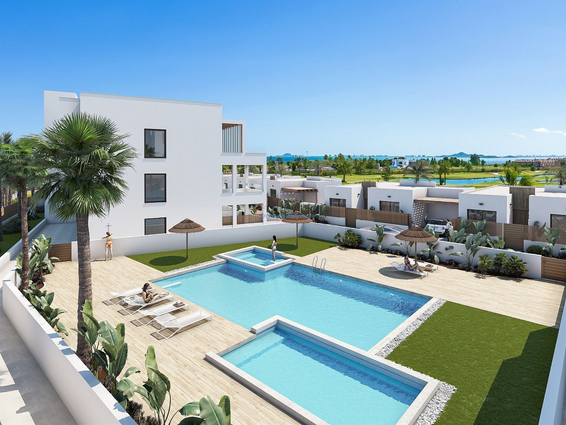 Begane grond hoek appartement direct gelegen aan Serena Golf - DroomHuisSpanje