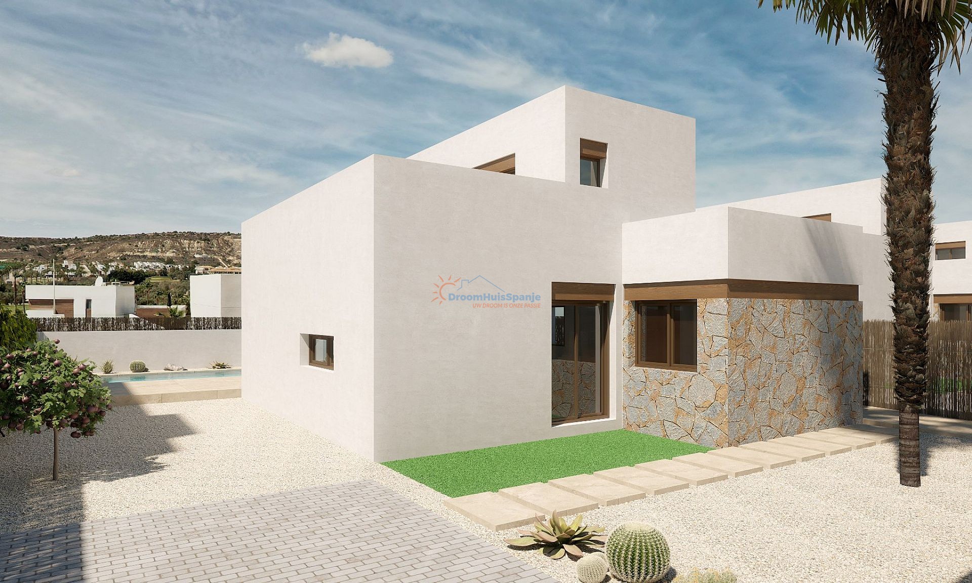 Chalet independiente en La Finca Golf - Obra nueva - DroomHuisSpanje