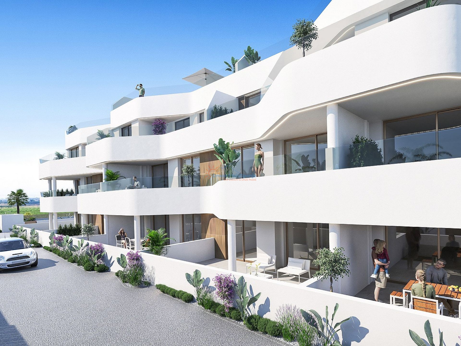 Appartement op eerste verdieping direct aan Serena Golf - DroomHuisSpanje