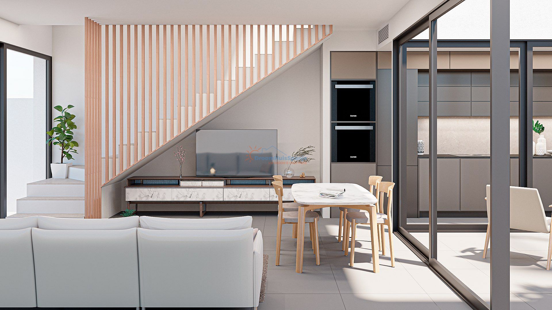 Geschakelde villa met privé zwembad in San Pedro del Pinatar te koop - DroomHuisSpanje