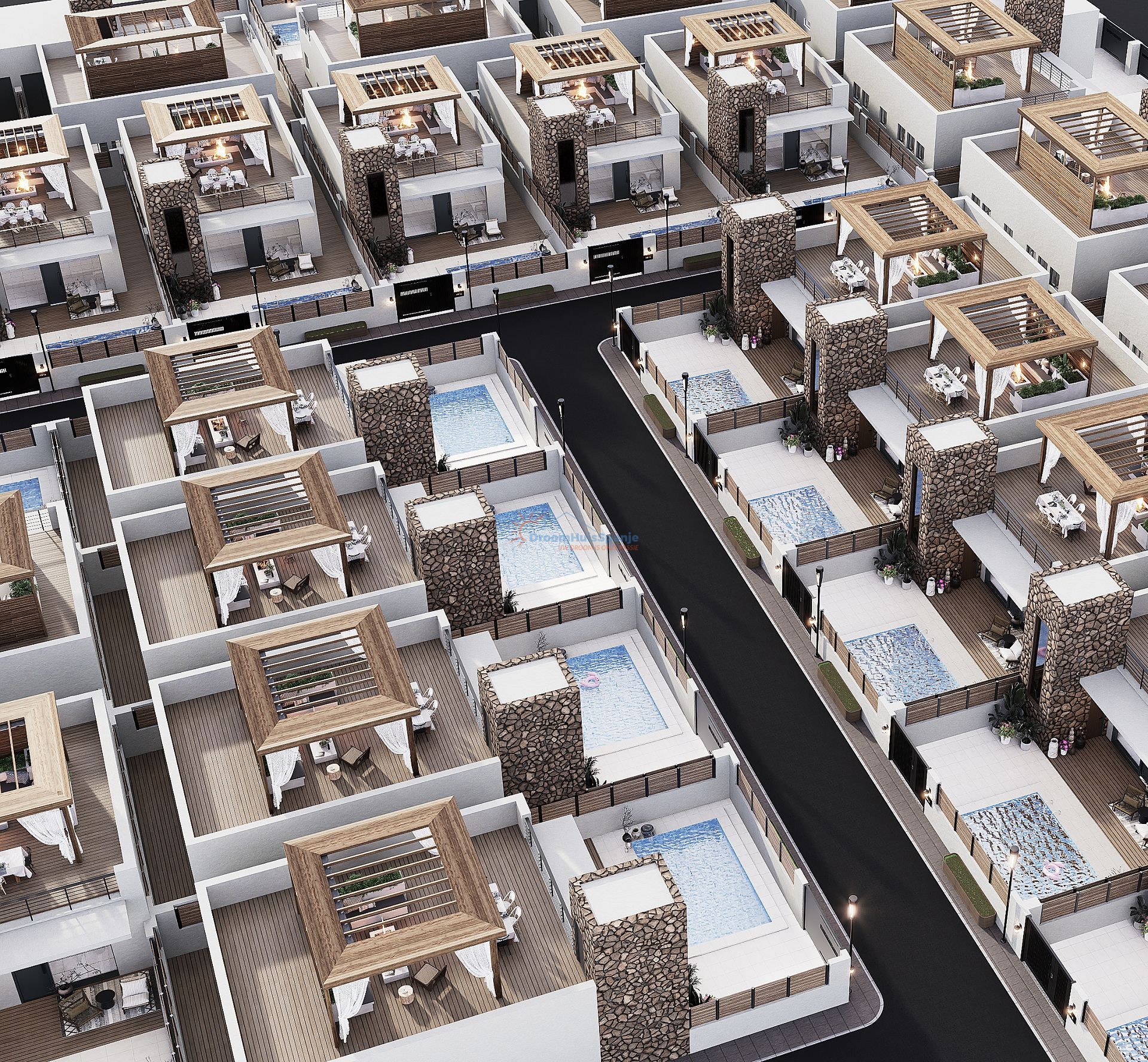 Chalet independiente en Fuente Alamo, La Pinilla - Obra nueva - DroomHuisSpanje