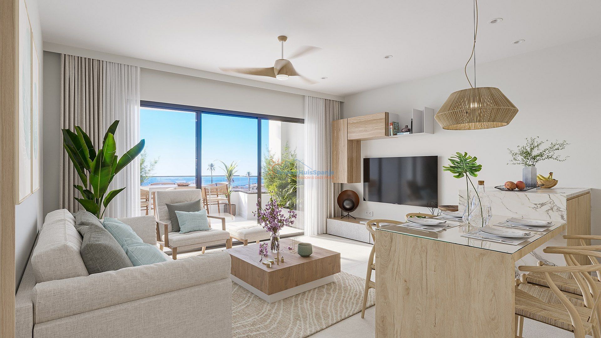 Modern appartement eerste lijn strand in Lo Pagan, Costa Calida - DroomHuisSpanje