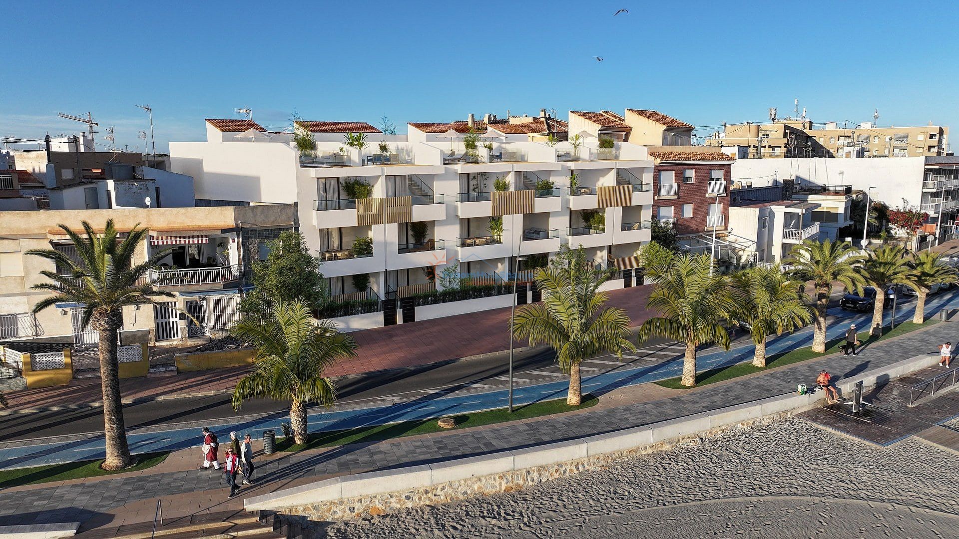 Penthouse met dakterras eerste lijn strand in Lo Pagan, Costa Calida - DroomHuisSpanje