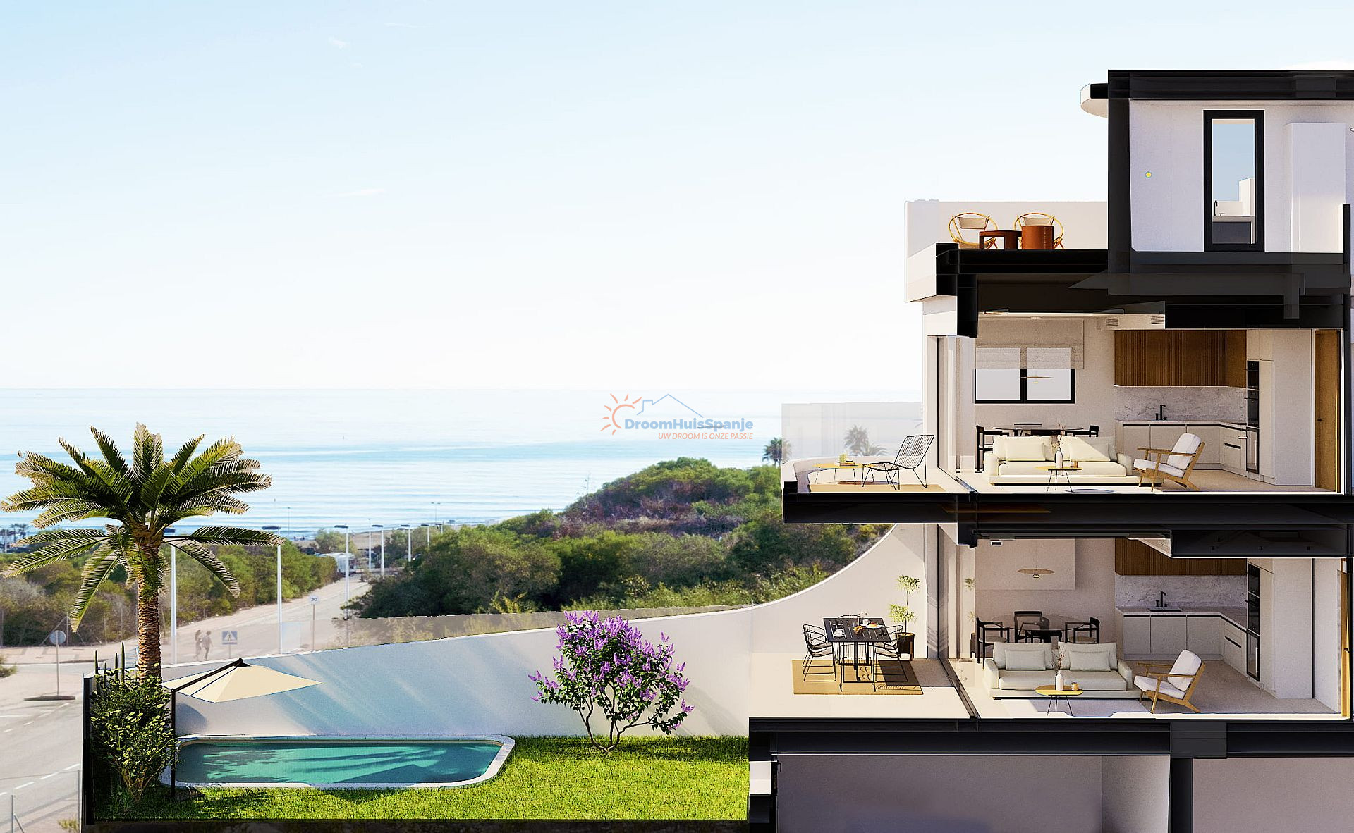 Penthouse met privé dakterras op 250m van de zee in La Mata - DroomHuisSpanje