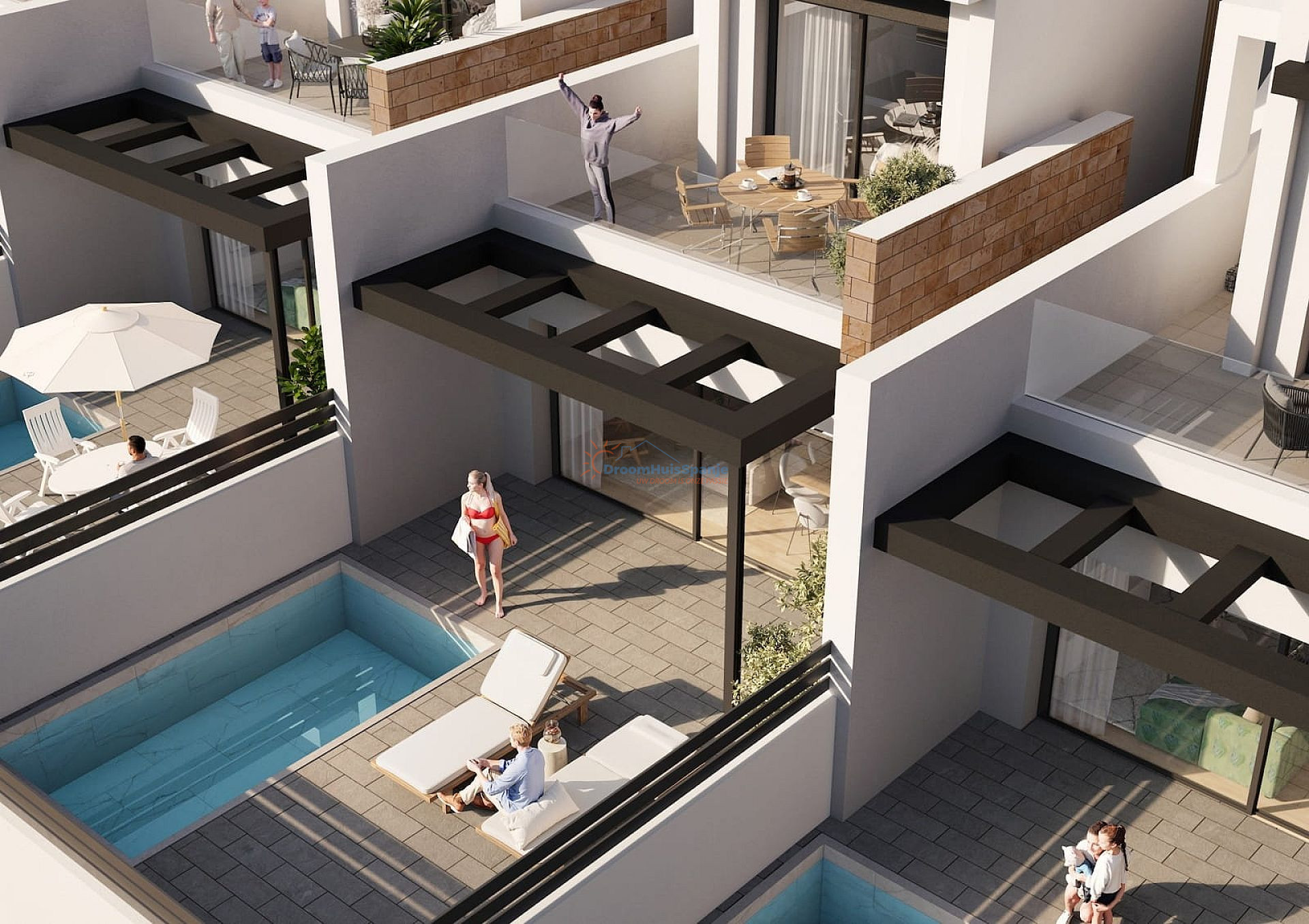 Gloednieuwe duplex villa in Torrevieja te koop - DroomHuisSpanje