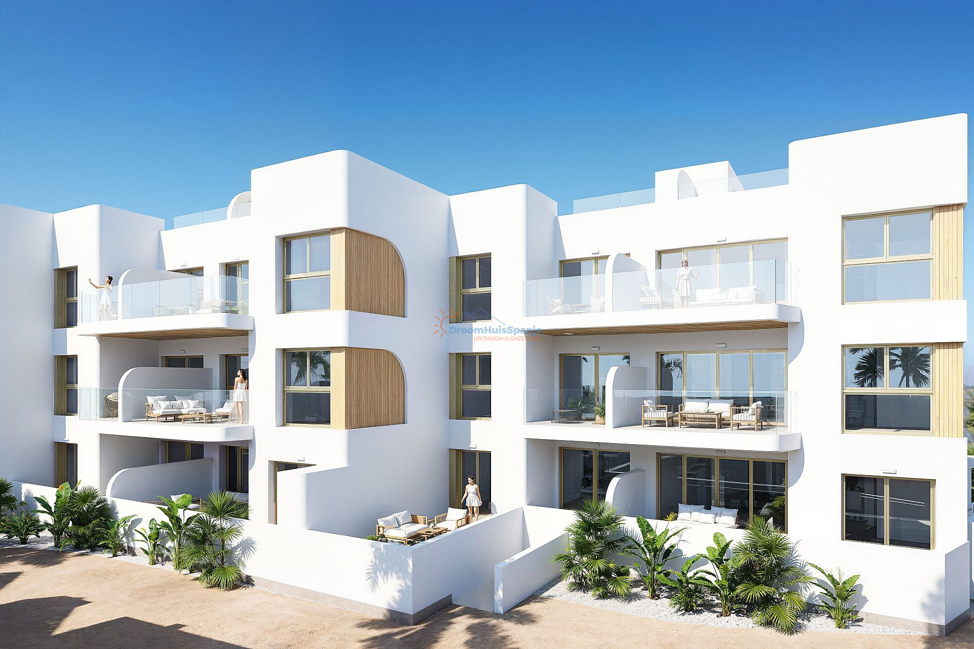 3 slaapkamer gelijkvloers appartement aan Serena Golf, Costa Calida - DroomHuisSpanje