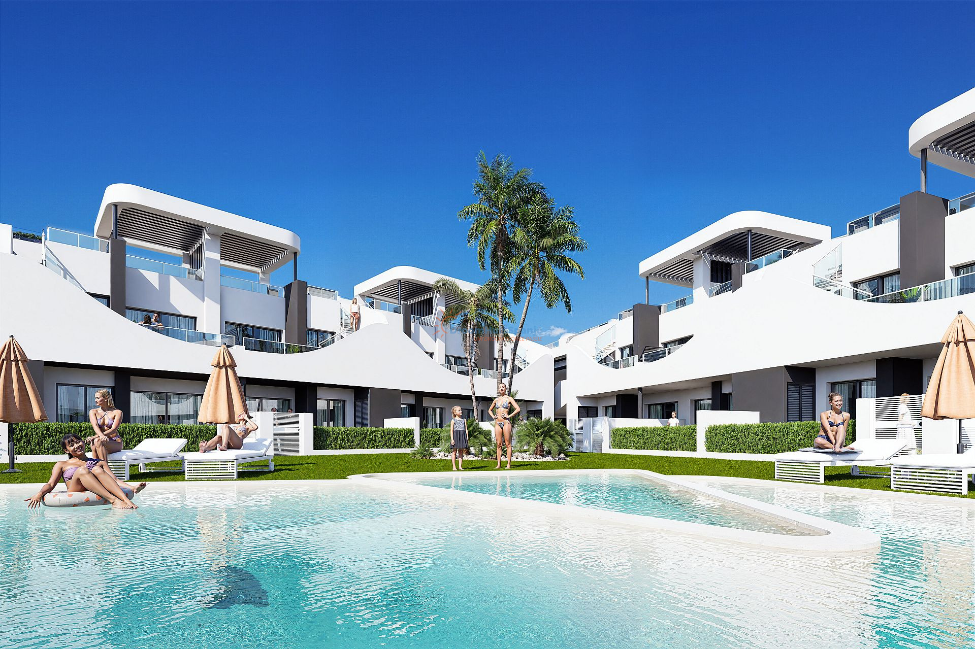 Modern 3 slaapkamer appartement met privé tuin in San Fulgencio - DroomHuisSpanje