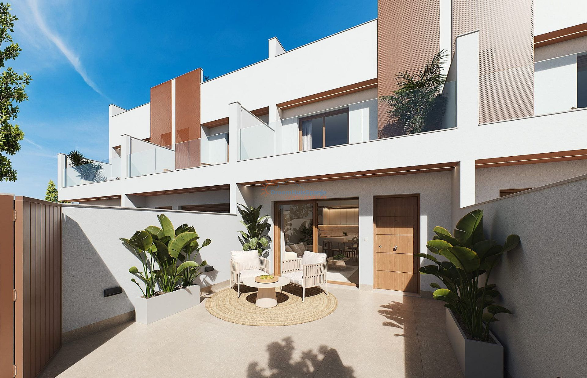 Gesschakelde nieuwbouw woning in San Pedro del Pinatar, Murcia - DroomHuisSpanje