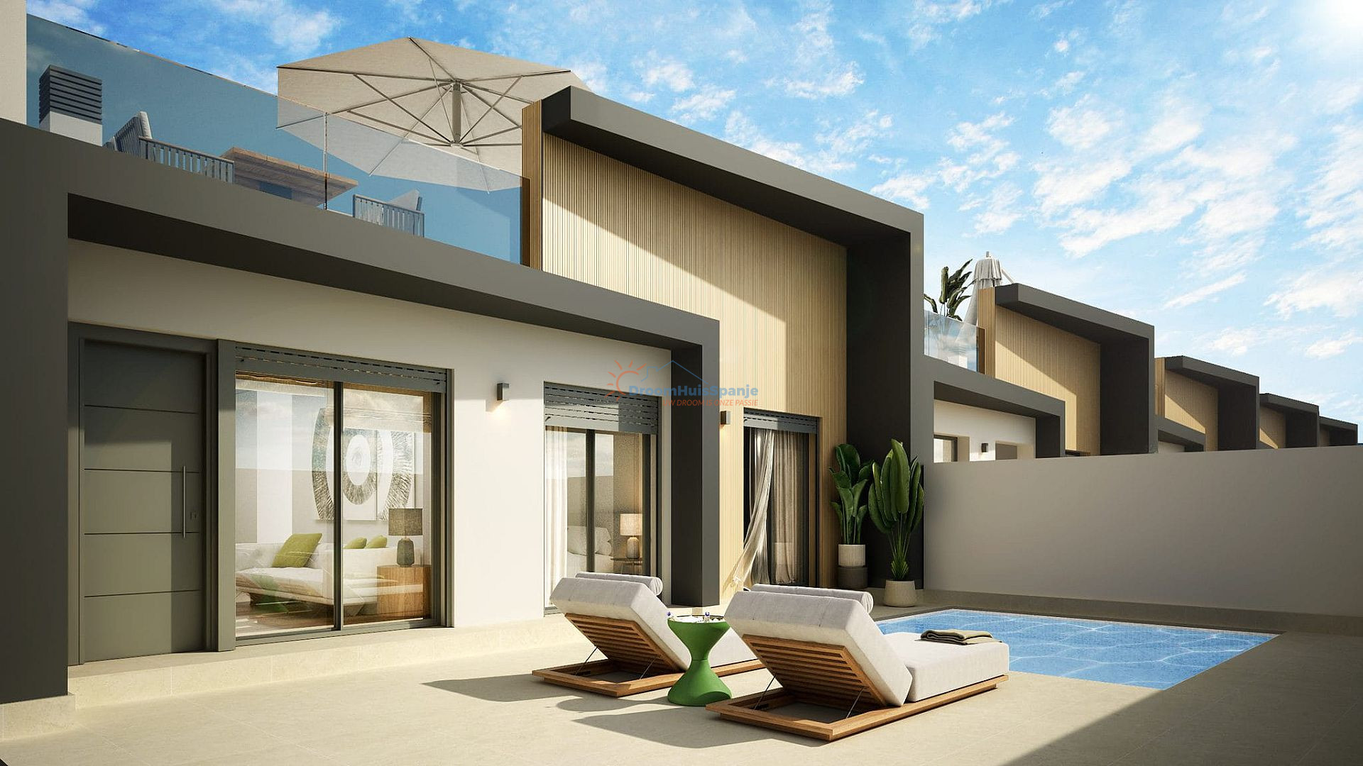 Moderne  hoek villa in Avileses, Murcia te koop - DroomHuisSpanje