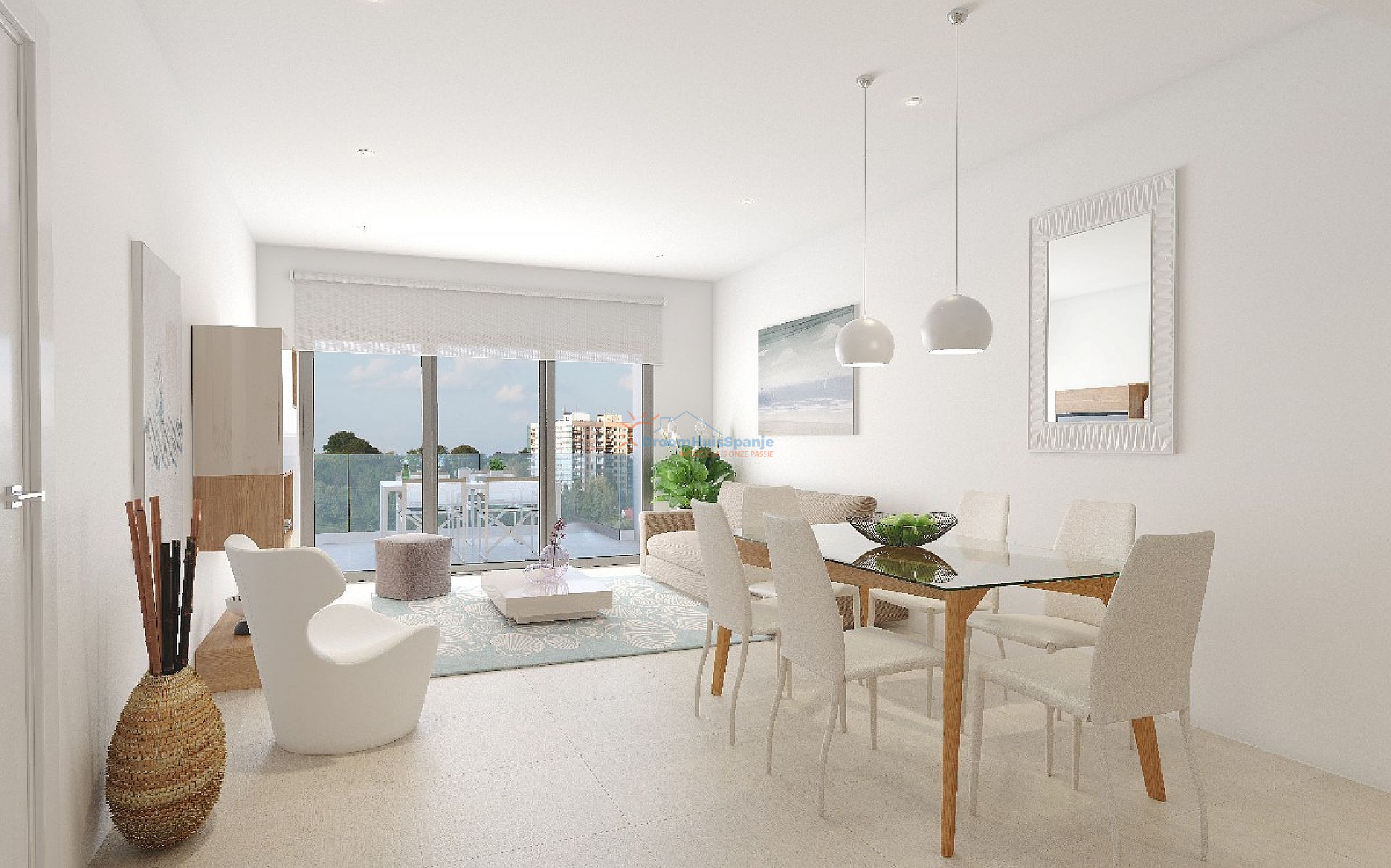 Nieuw appartement op de begane grond op 150 meter van het strand - DroomHuisSpanje