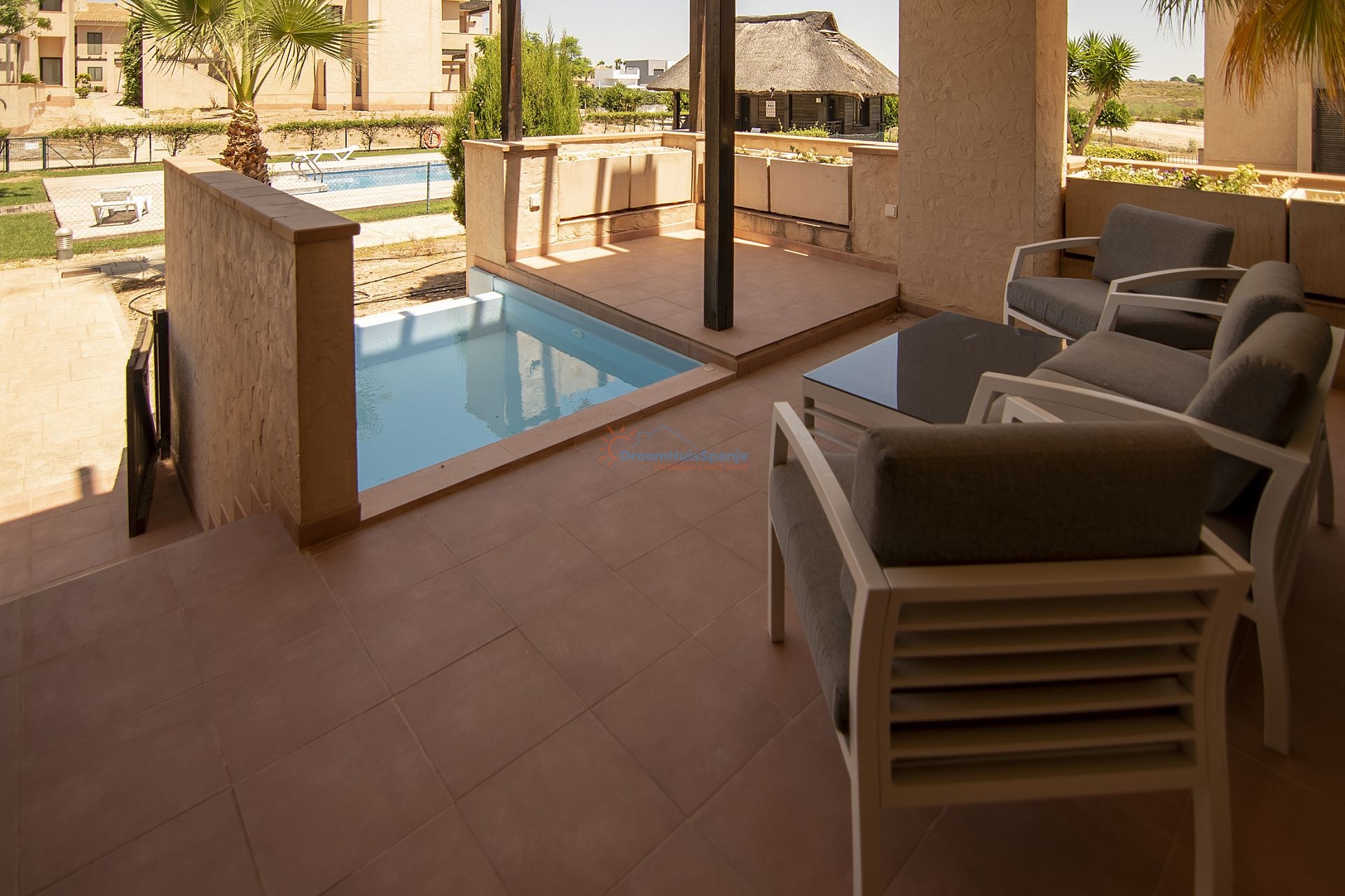 A very luxurious key-ready groundfloor apartement with private pool for sale - DroomHuisSpanje