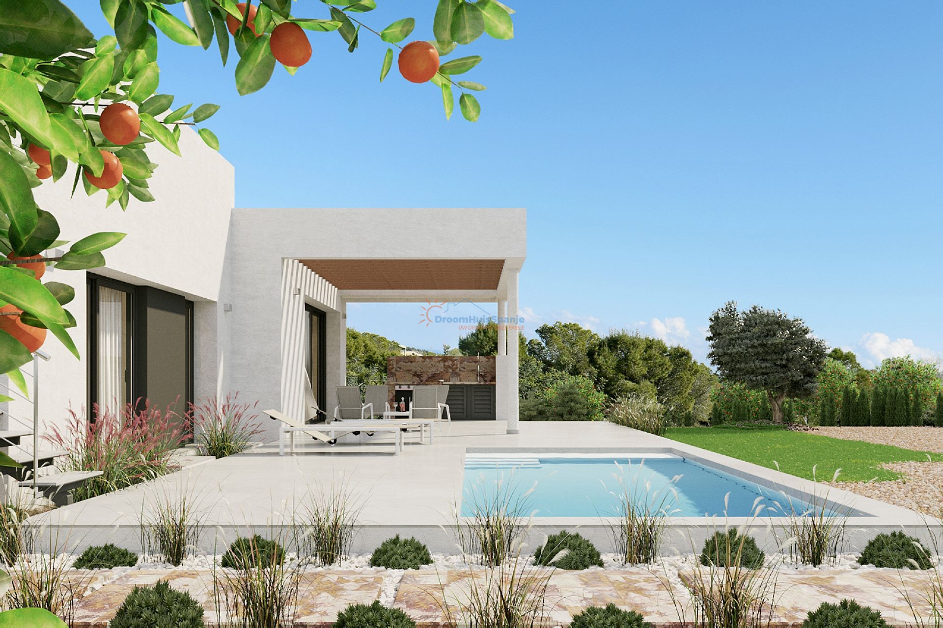 Chalet independiente en Las Colinas Golf Country Club - Obra nueva - DroomHuisSpanje