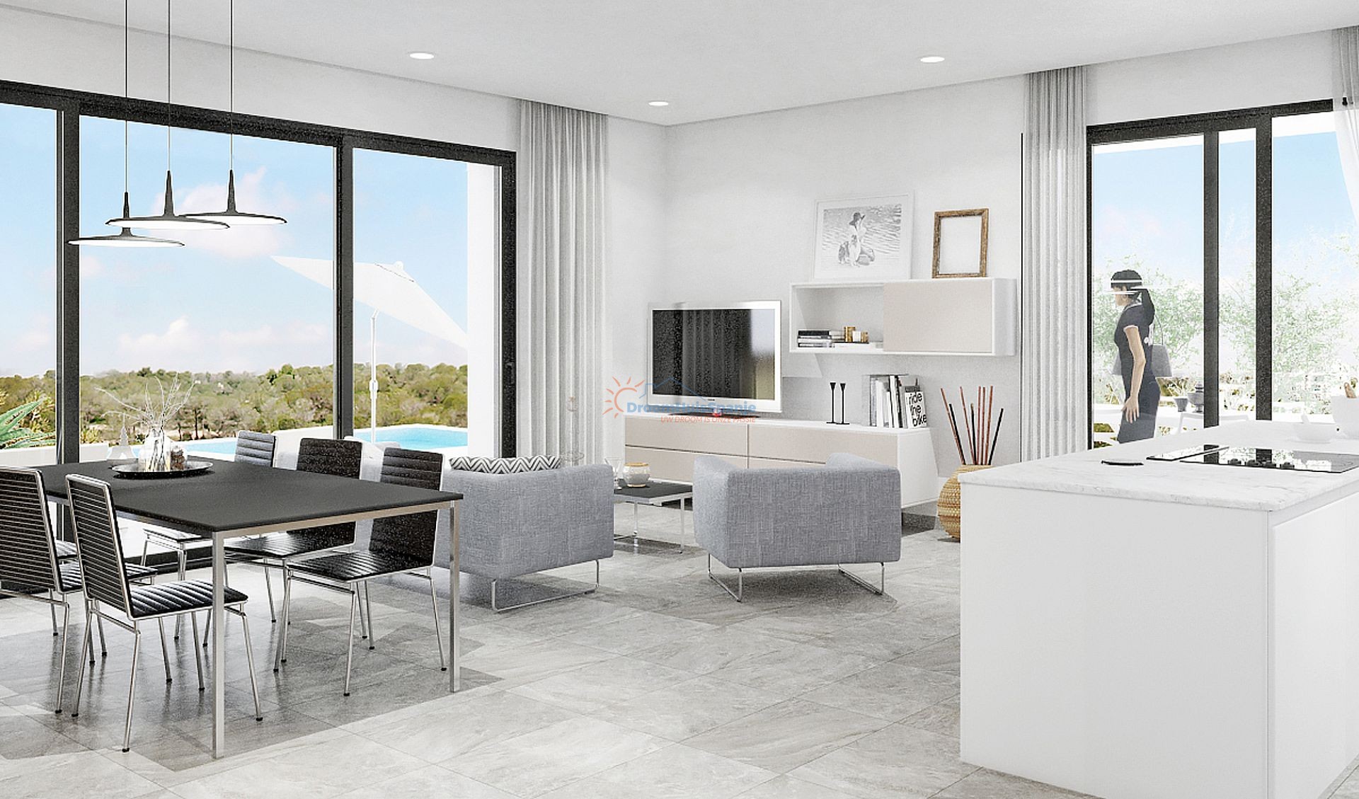 Chalet independiente en Las Colinas Golf Country Club - Obra nueva - DroomHuisSpanje