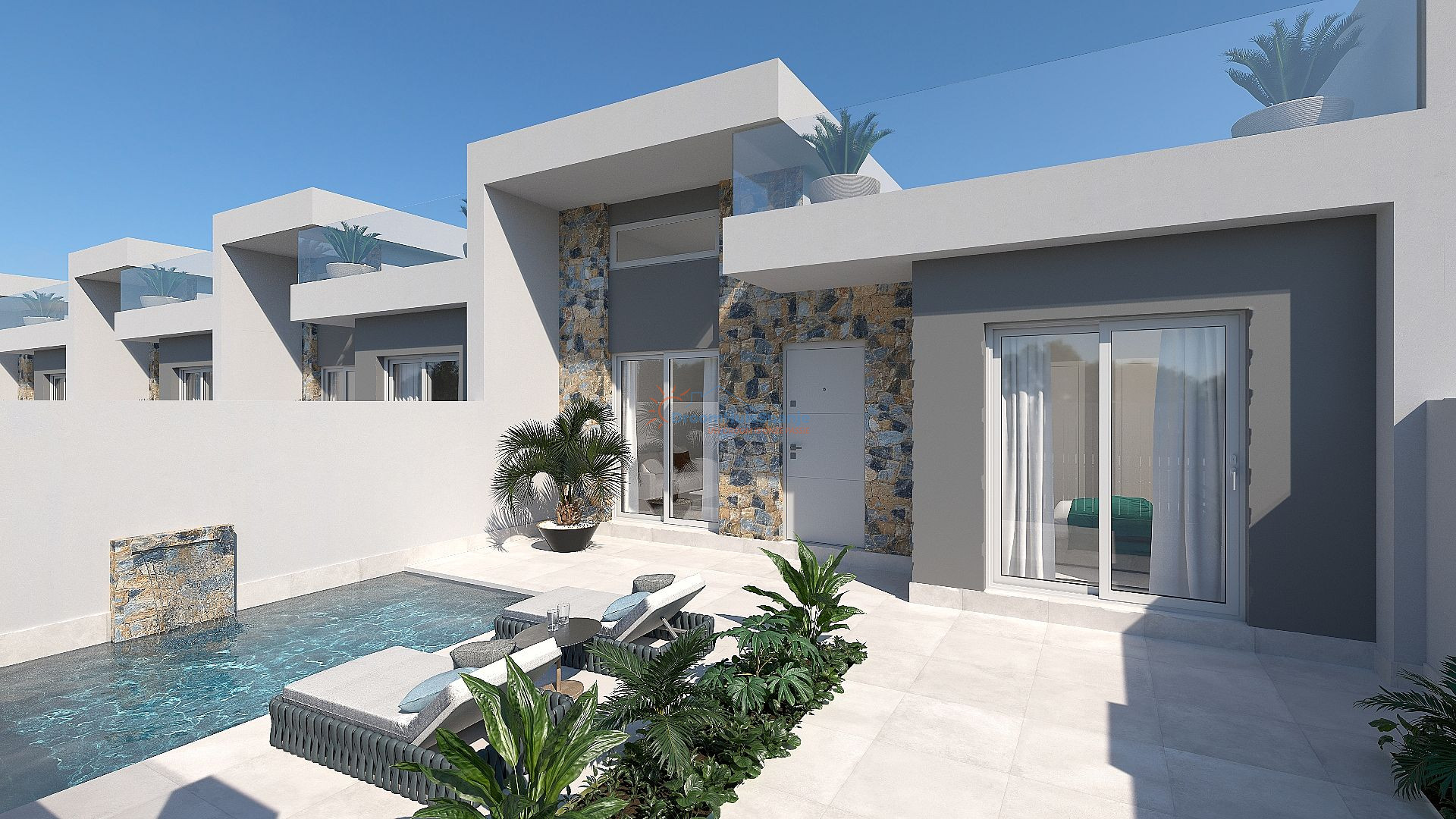 Geschakelde villa met privé zwembad en eigen dakterras in Murcia - DroomHuisSpanje