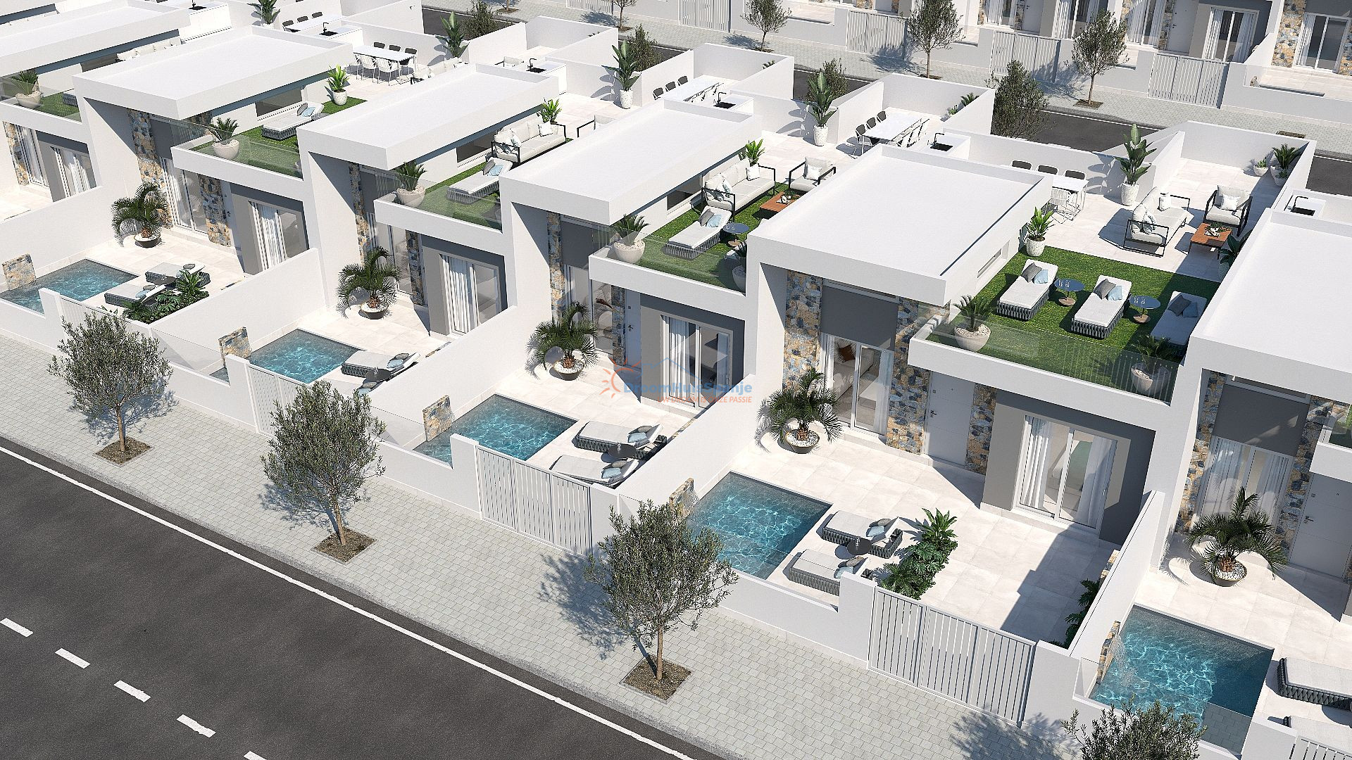 Geschakelde villa met privé zwembad en eigen dakterras in Murcia - DroomHuisSpanje