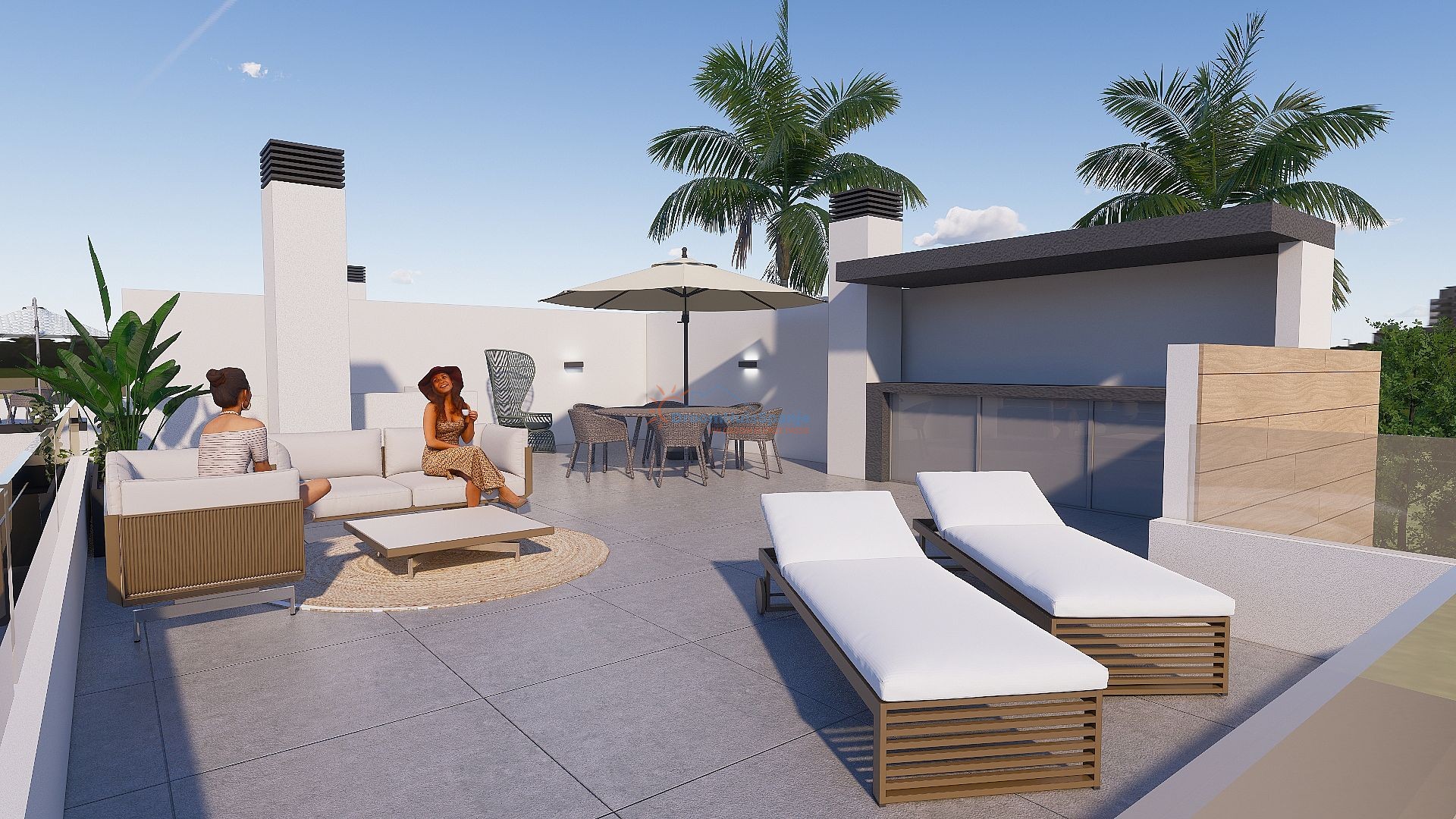 Moderne villa met dakterras en eigen zwembad in Torre Pacheco, Murcia - DroomHuisSpanje